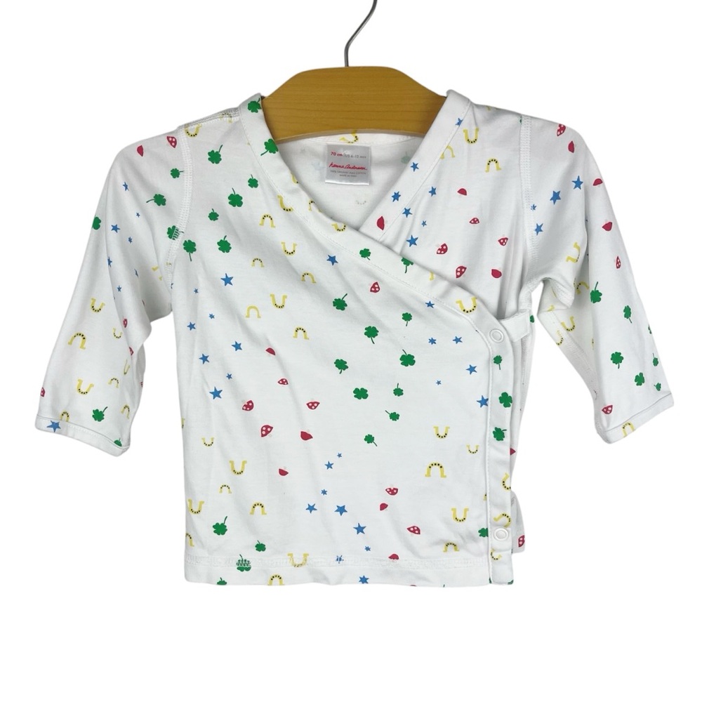 Hanna Andersson Long Sleeve Snap Front Shirt Size 70 US 6-12 Months
